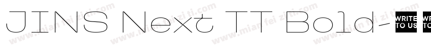 JINS Next TT Bold字体转换